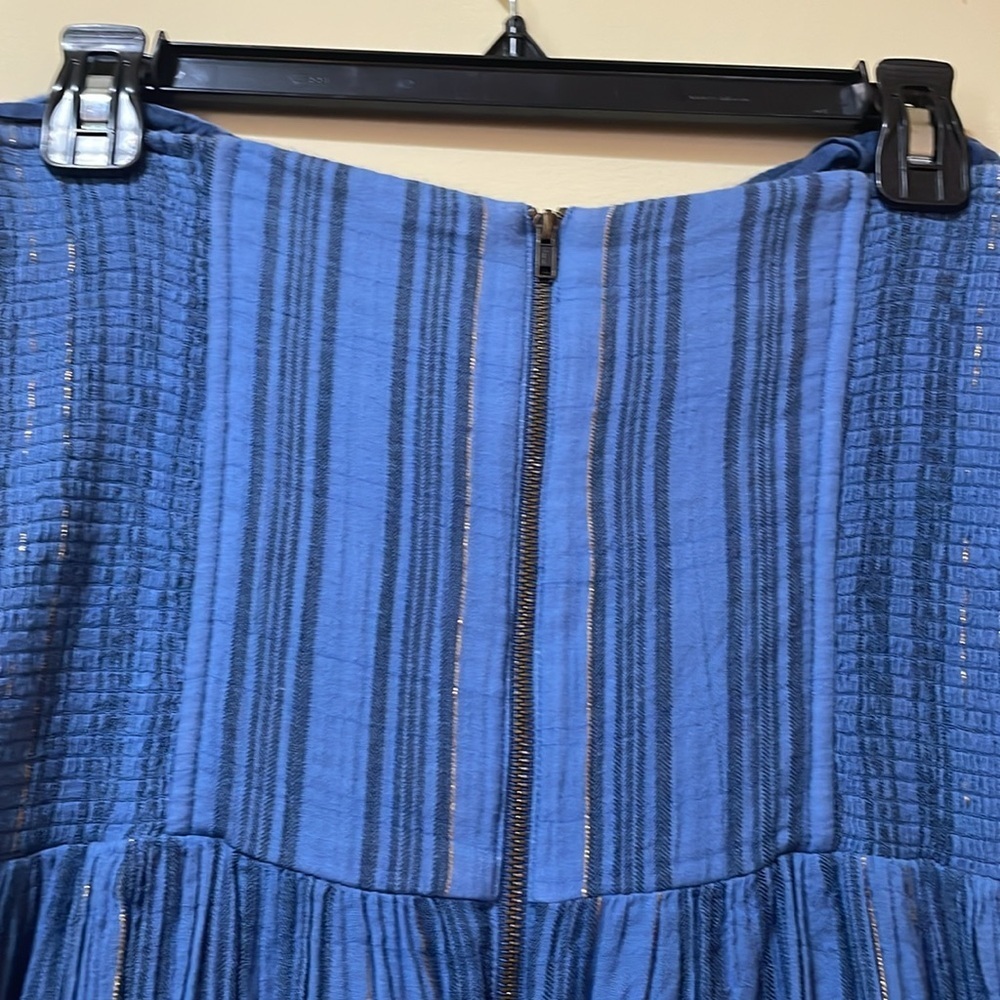 Womens La Vie Rebecca Taylor Strapless Striped Ruffle Dress - Picture 8 of 8